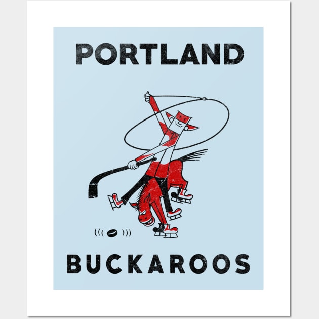 Classic Portland Buckaroos Hockey 1960 Wall Art by LocalZonly